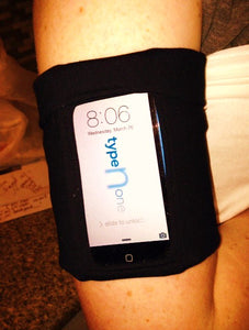 Arm/Leg Pocket for Dexcom/Omnipod/Insulin Pump/Smartphone w/optional window-Cool Blizzard Swirls