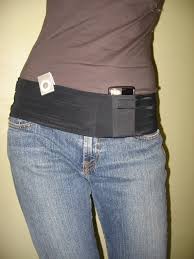 Insulin Pump Belt, Dexcom Belt, Smartphone Pouch, tallygear tummietote Belt-NAVY BLUE