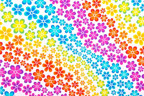 Arm, Leg Skins for Dexcom, Omnipod, Insulin Pump Site-White w/ Neon Flowers