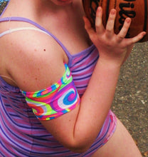 Load image into Gallery viewer, Arm, Leg Skins for Dexcom, Omnipod, Insulin Pump Site-Splashy Tie-Dye