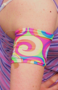 High Performance Arm, Leg Skins for Dexcom, Omnipod, Insulin Pump Site-Purple, Pink & White